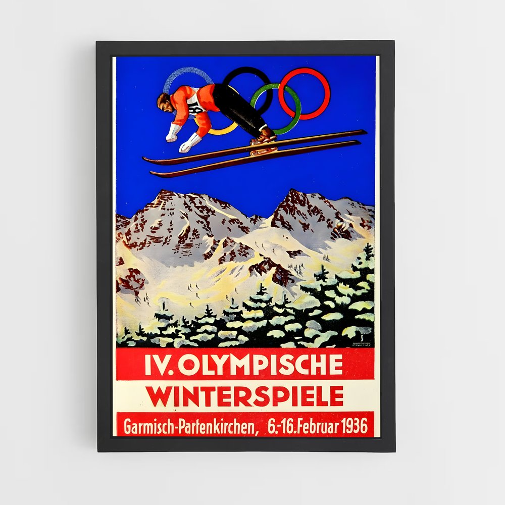 Poster sommets alpine – affiche Jeux Olympiques (vue 2)